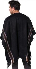 img 1 attached to Men'S Wool Western Cowboy Poncho By Gamboa - Clint Eastwood Style Adult Pancho