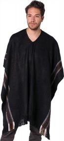 img 3 attached to Men'S Wool Western Cowboy Poncho By Gamboa - Clint Eastwood Style Adult Pancho