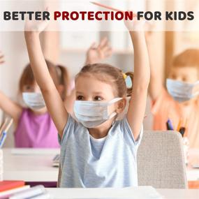 img 3 attached to 50PCS Vivtone Disposable Kids Face Mask W/ Wide Strap & 3-Ply Protection