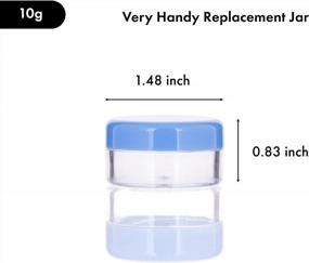 img 2 attached to Set Of 40 BPA-Free 10G Plastic Containers With Lids For Creams, Toners, Lip Balms, And Makeup Samples - Ideal For Cosmetics Storage (Blue)