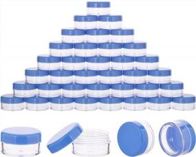 img 4 attached to Set Of 40 BPA-Free 10G Plastic Containers With Lids For Creams, Toners, Lip Balms, And Makeup Samples - Ideal For Cosmetics Storage (Blue)