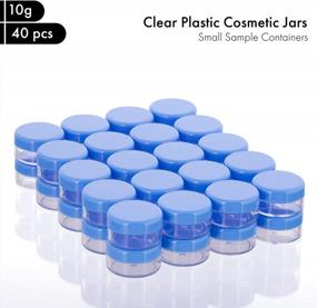 img 3 attached to Set Of 40 BPA-Free 10G Plastic Containers With Lids For Creams, Toners, Lip Balms, And Makeup Samples - Ideal For Cosmetics Storage (Blue)