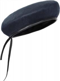 img 4 attached to Adjustable X-Large Wool Beret Hat For Artists And Painters - Lightweight French Beret In Big Size For Better Comfort And Style