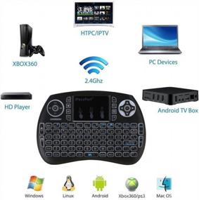 img 3 attached to Backlit Wireless Mini Keyboard For Android TV Box, Nvidia Shield TV & Raspberry Pi 3 - IPazzPort KP-810-21SL