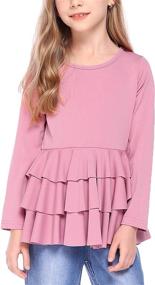 img 4 attached to 👚 Arshiner Clothing: Casual Boutique Girls' Tee Shirts for Top, Tees, and Blouses