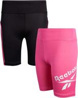 🏃 reebok active girls' athletic shorts - performance girls' clothing логотип