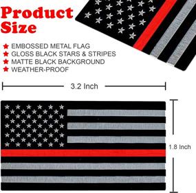 img 3 attached to Cootack US American Metal Flag Decal Sticker - Emblem Made From Aluminum Alloy - Perfect For Any Vehicle