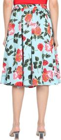 img 1 attached to Womens Casual Elastic Floral Pleated Women's Clothing : Skirts