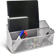 5 compartment office desk organizer with large capacity components for stationary and file management - mdhand desk organizer and accessories for efficient desktop organization logo