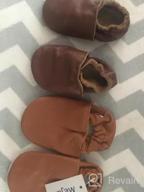 img 1 attached to Unisex Infant Moccasins With Rubber Sole For Crawling, Walking And Anti-Slip: Mejale Baby Leather Shoes For Newborns, Toddlers And Mini Kids Suitable For Crib Boots. review by Brandon Roman