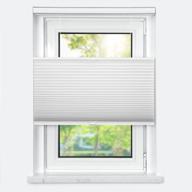enjoy optimal privacy with cordless blackout honeycomb blinds in white, 27"x72 logo