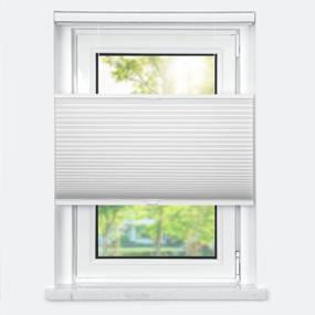 img 4 attached to Enjoy Optimal Privacy With Cordless Blackout Honeycomb Blinds In White, 27"X72