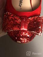 img 1 attached to 👠 Metallic Glitter Strap Doll Maker Girls' Flat Shoes review by Henry Johnston