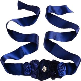 img 2 attached to Womens Bridal Bridesmaid Pregnant Wedding Women's Accessories in Belts