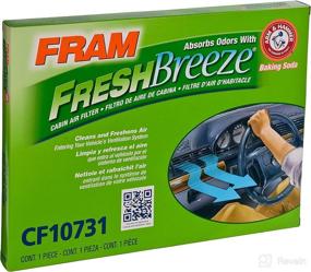 img 1 attached to FRAM Fresh Breeze Cabin Air Filter with Arm &amp; Hammer Baking Soda, CF10731 for Suzuki Vehicles - Enhanced Air Quality and Allergy Relief