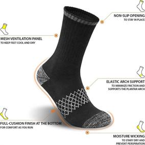 img 2 attached to DEARMY Мужские универсальные мягкие носки для походов - влагоотводящие и прочные для круглогодичного комфорта (5 шт. в упаковке)