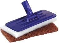 🧹 280167 threaded swivel pad holder with 2 pads - 9" height, 1.5" width - blue/white/brown (3 pack) - ultimate cleaning support solution logo