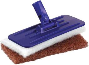 img 1 attached to 🧹 280167 Threaded Swivel Pad Holder with 2 Pads - 9" Height, 1.5" Width - Blue/White/Brown (3 Pack) - Ultimate Cleaning Support Solution