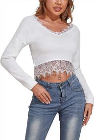 img 4 attached to Chic And Trendy: Topmelon'S Backless Puff Sleeve Crop Tops For Women
