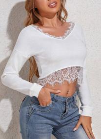 img 2 attached to Chic And Trendy: Topmelon'S Backless Puff Sleeve Crop Tops For Women