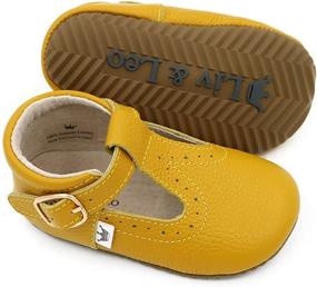 img 2 attached to Liv Leo T Strap Oxford Leather Girls' Shoes - Stylish and Comfy Flats!