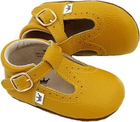 img 1 attached to Liv Leo T Strap Oxford Leather Girls' Shoes - Stylish and Comfy Flats!