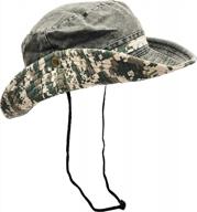 outdoor boonie sun hat for hiking, camping, fishing, operator floppy military camo summer cap for men or women логотип