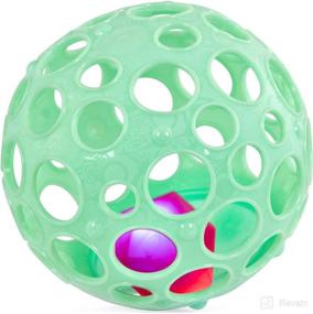 img 1 attached to B. toys by Battat Baby Ball – Sensory Light-Up Toy – Grab n’ Glow™ – Textured Ball with Holes – Glowing Lights & Rattle – Infant, Baby – Ages 0+