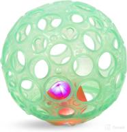 b. toys by battat baby ball – sensory light-up toy – grab n’ glow™ – textured ball with holes – glowing lights & rattle – infant, baby – ages 0+ logo