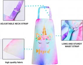 img 1 attached to Unleash Your Child'S Inner Chef With Sylfairy Rainbow Unicorn Aprons - Perfect For Kids Ages 3-5 (Small, Unicorn B)