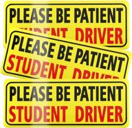 justtop 3pcs student driver magnet for car: enhance safety with reflective rookie driver bumper sticker логотип