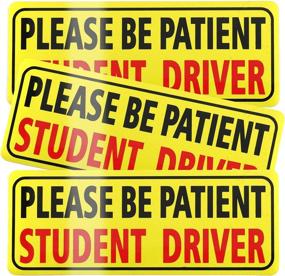 img 4 attached to JUSTTOP 3pcs Student Driver Magnet for Car: Enhance Safety with Reflective Rookie Driver Bumper Sticker