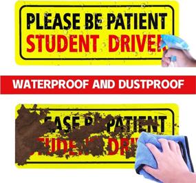 img 2 attached to JUSTTOP 3pcs Student Driver Magnet for Car: Enhance Safety with Reflective Rookie Driver Bumper Sticker