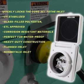 img 1 attached to 30A 125V Power Inlet Receptacle RV Power Twist Lock Inlet Marine Shore Power Inlet For Camper RV