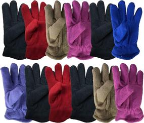 img 4 attached to Yacht Smith Colorful Stretch Mittens Girls' Accessories : Cold Weather