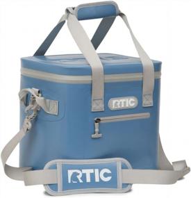 img 3 attached to RTIC Soft Cooler 12 Can, Insulated Bag Portable Ice Chest Box For Lunch, Beach, Drink, Beverage, Travel, Camping, Picnic, Car, Trips, Floating Cooler Leak-Proof With Zipper, Slate Blue