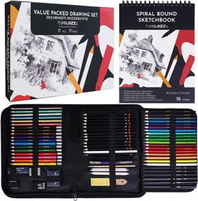 img 4 attached to Get Creative With TAVOLOZZA 77 Pack Drawing Set: Professional Art Supplies At Your Fingertips!