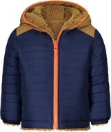 🧥 stylish and warm: kosh heavyweight colorblock puffer heather boys' clothing for cold weather logo