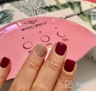 img 1 attached to Get Salon-Style Nails At Home With Modelones Gel Manicure Set: Includes 48W UV Light, 7 Pink Grey Nail Gel Colors, Bond Primer, Base Coat, And Top Coat review by Amanda Engelhardt