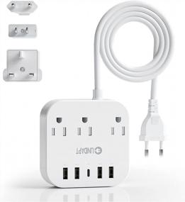 img 4 attached to Unidapt'S All-In-One European Travel Plug Adapter With USB-C And 4 USB Ports For EU/UK/US - Perfect For Travel, Cruise Ship, And Home Use!