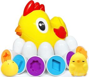 img 4 attached to 🐔 Montessori Chicken Egg Matching Game - Toddler Sensory Toys for Learning, Sorting & Matching with 8 Play Eggs & 2 Chicks, Ideal Gifts for 12-18 Months, 3-4 Year Olds