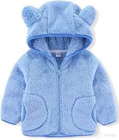 img 2 attached to 🐻 iChunhua Baby Girls Bear Ears Fleece Long Sleeve Jacket Sweatshirt Outwear