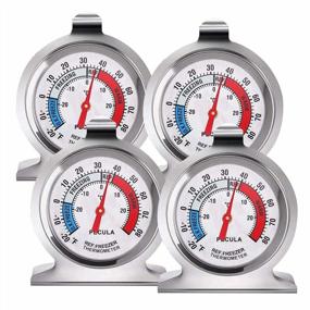 img 4 attached to Accurately Monitor Temperatures With 4 Pack Classic Fridge Thermometers -30~30°C/-20~80°F