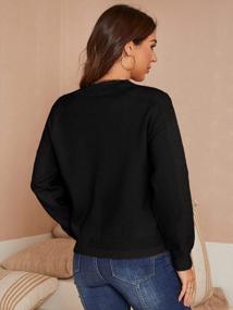 img 1 attached to Miessial Ribbed Knit Pullover Sweater With Pearl Accents - Women'S Crewneck Long Sleeve Fashion Jumper Top