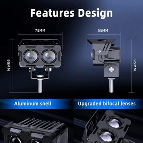 img 2 attached to Upgrade Your Motorcycle Lighting With CIIHON LED Driving Lights - 120W, 12000LM, 2PC Set