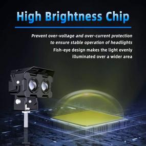 img 1 attached to Upgrade Your Motorcycle Lighting With CIIHON LED Driving Lights - 120W, 12000LM, 2PC Set