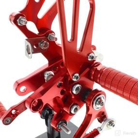 img 1 attached to 🏍️ PROCNC Motorcycle Aluminum Rearsets Foot pegs Rear sets Footrest for Suzuki GSXR1000 2000-2004, GSXR750 1996-2005, SV650/SV650S, SV1000/S 1998-2014 (Red)