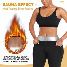 img 3 attached to Women'S High Waist Sauna Shorts 2"/3"/9" Compression Leggings For Tummy Control And Workout Body Shaping By FeelinGirl.