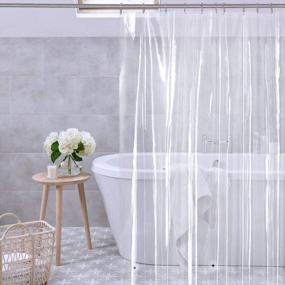 img 4 attached to Qulable Shower Curtain Liner, 72 X 72 Inches- 3G Clear Waterproof Shower Curtain With 3 Magnets, 12 Rust Proof Grommets For Bathroom Shower, Machine Washable