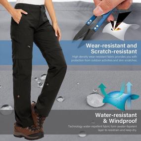 img 2 attached to Женские быстросохнущие брюки-трансформеры для походов: легкие, с защитой UPF 40, водонепроницаемые для активного отдыха, рыбалки, сафари, кемпинга и путешествий - стиль капри